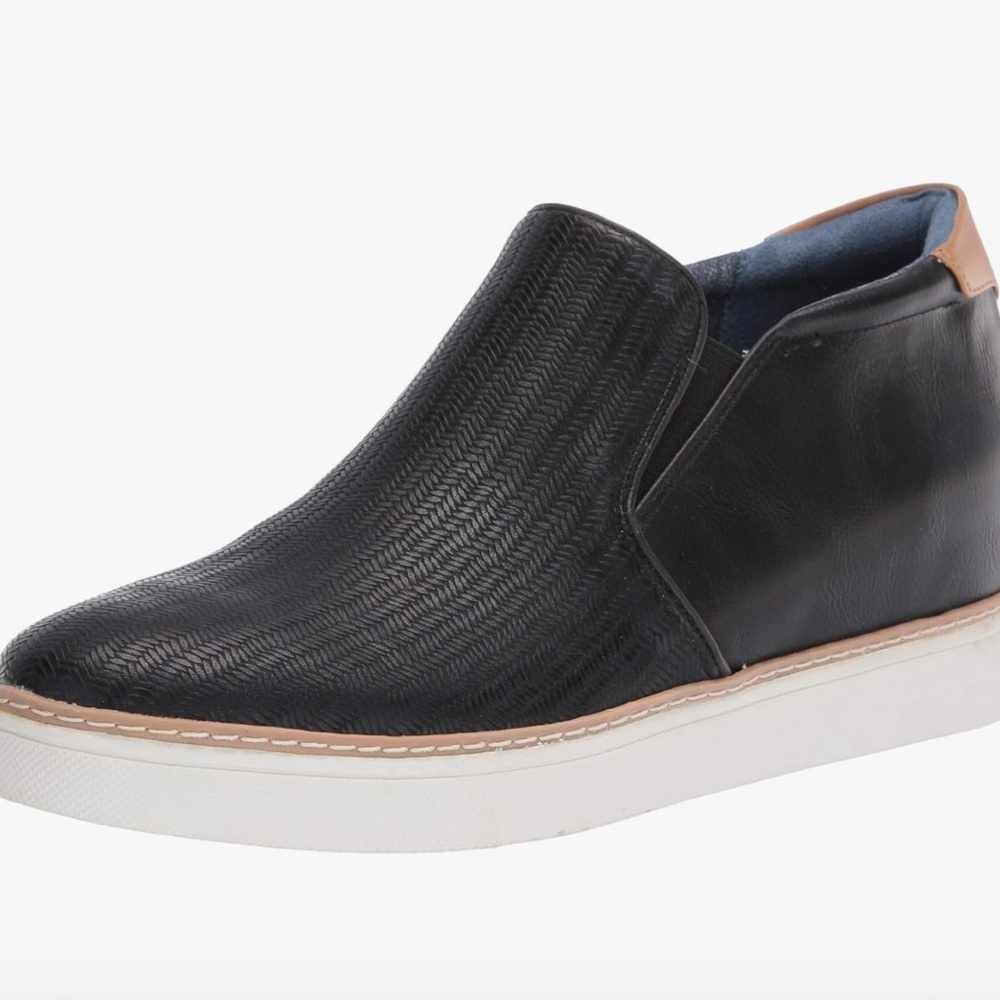 Dr. Scholl's If Only Slip-On Sneaker Black Chevron ankle bootie Size 8